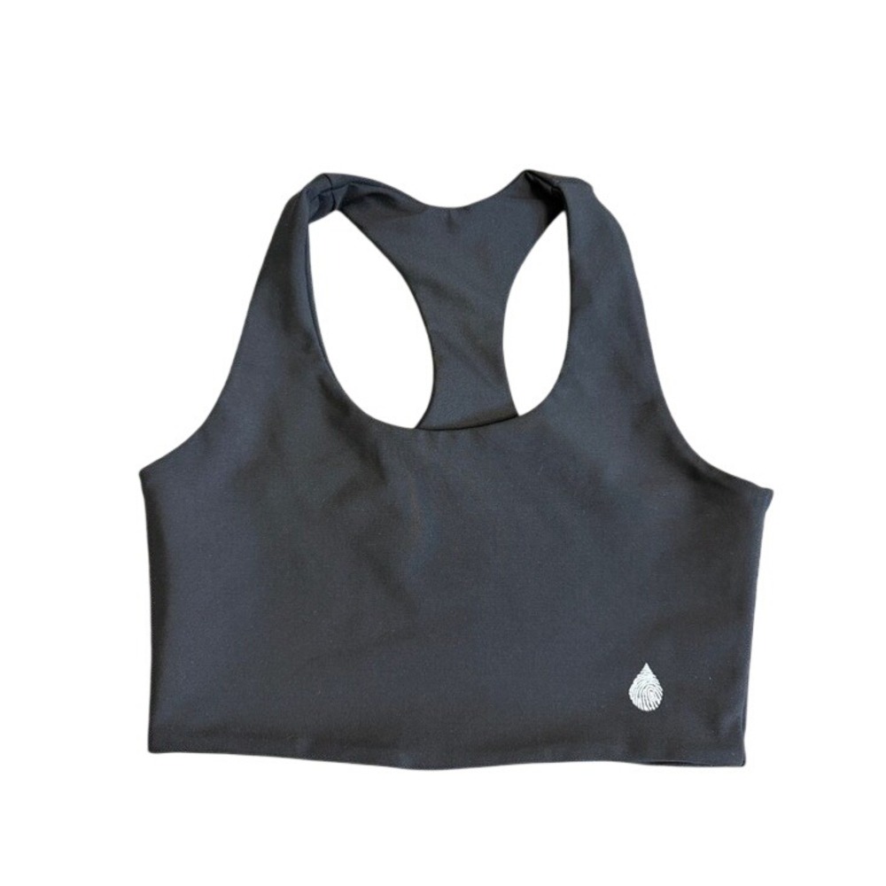 Waterlust Racerback Longline Sports Bra Black Medium Impact Size Small